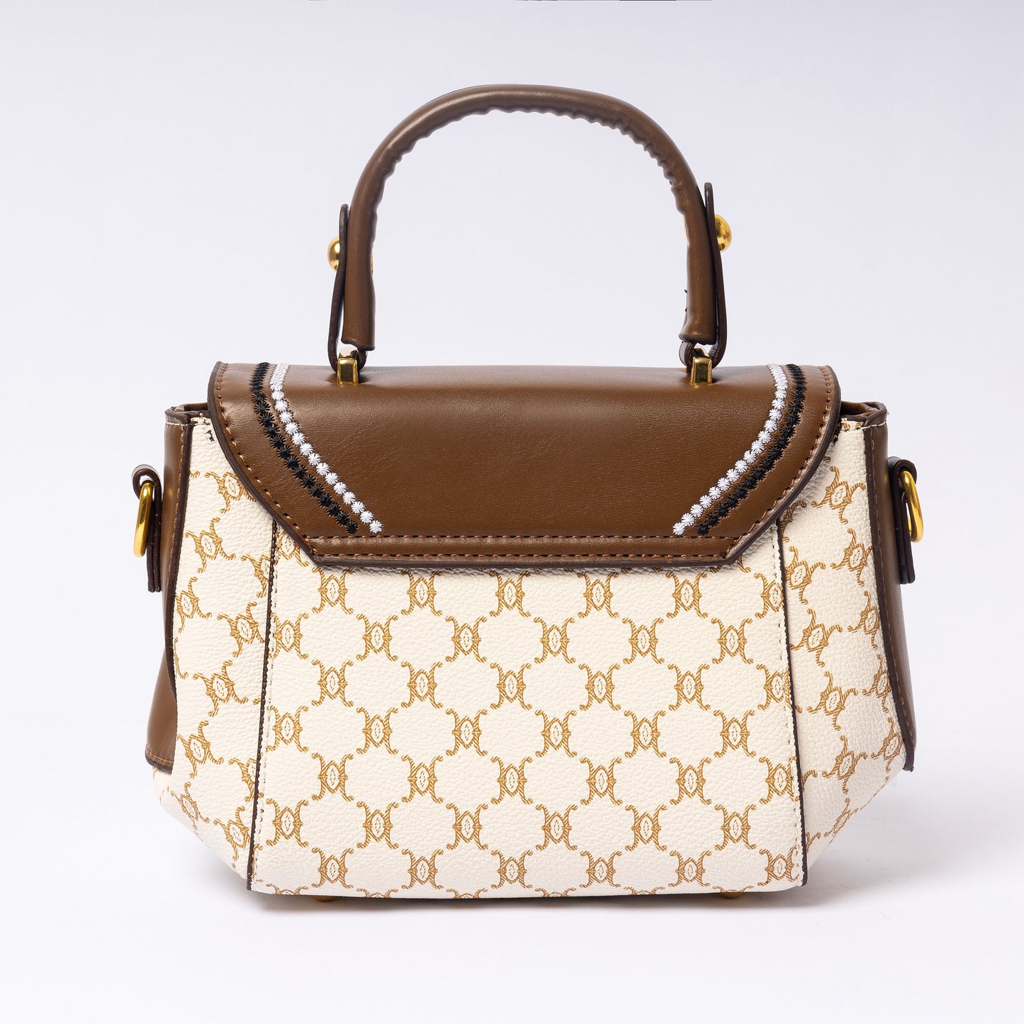 "Camillé Ivory Caramel adjustable strap and hardware detail"