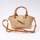 "Avérie Knot Bag Caramel Taupe interior compartment and pockets"