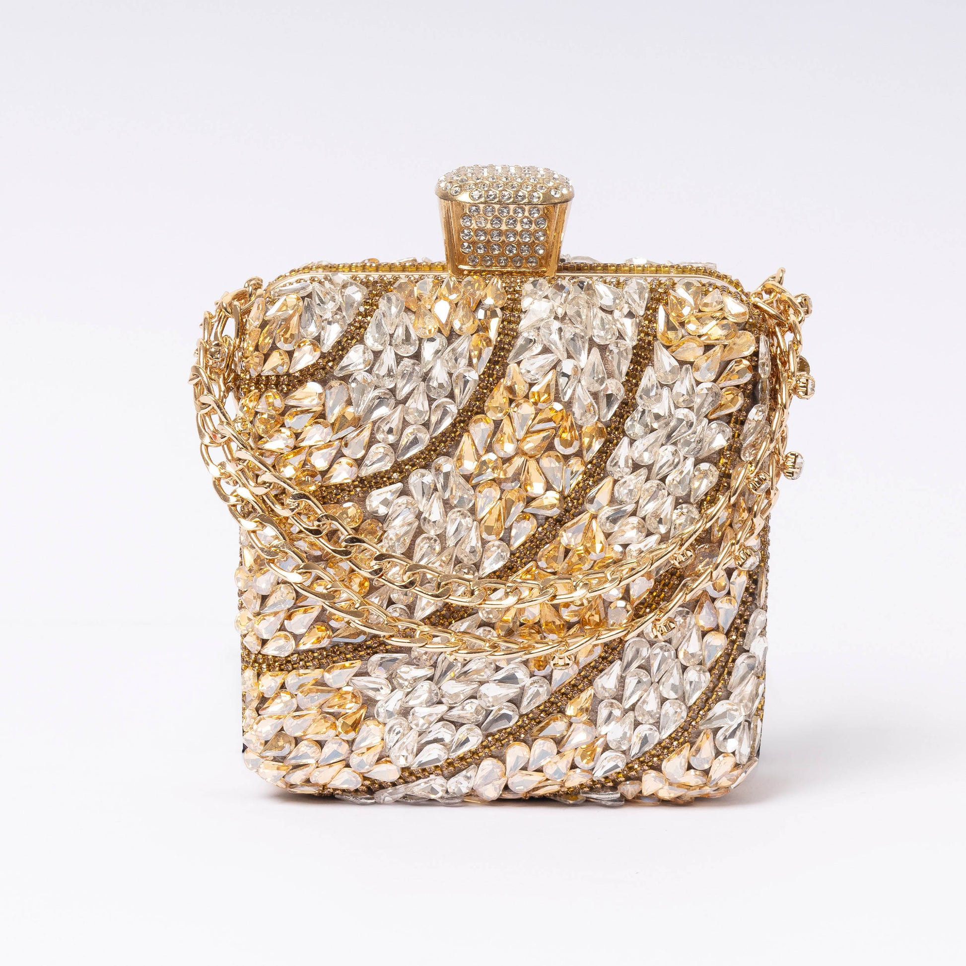 "Elára Luxe Champagne Radiance luxury champagne gold handbag | LUMINA"
