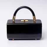 "Elùra Noir Luxe luxury black vegan leather handbag | LUMINA"
