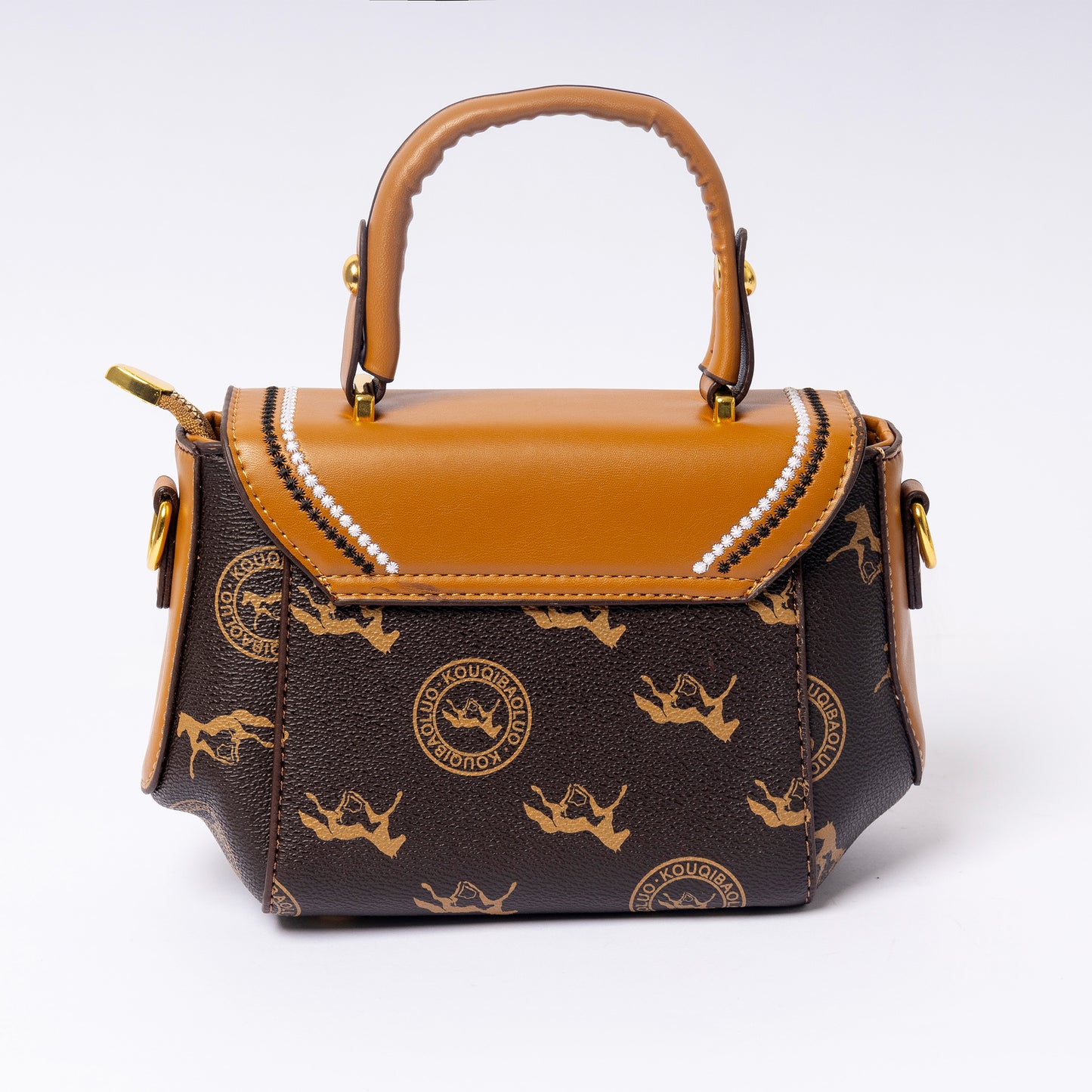 "Camillé Chestnut Mocha interior compartment and pockets"
