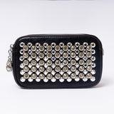 "Auróra Crystal Noir Spark luxury black crystal embellished clutch | LUMINA"
