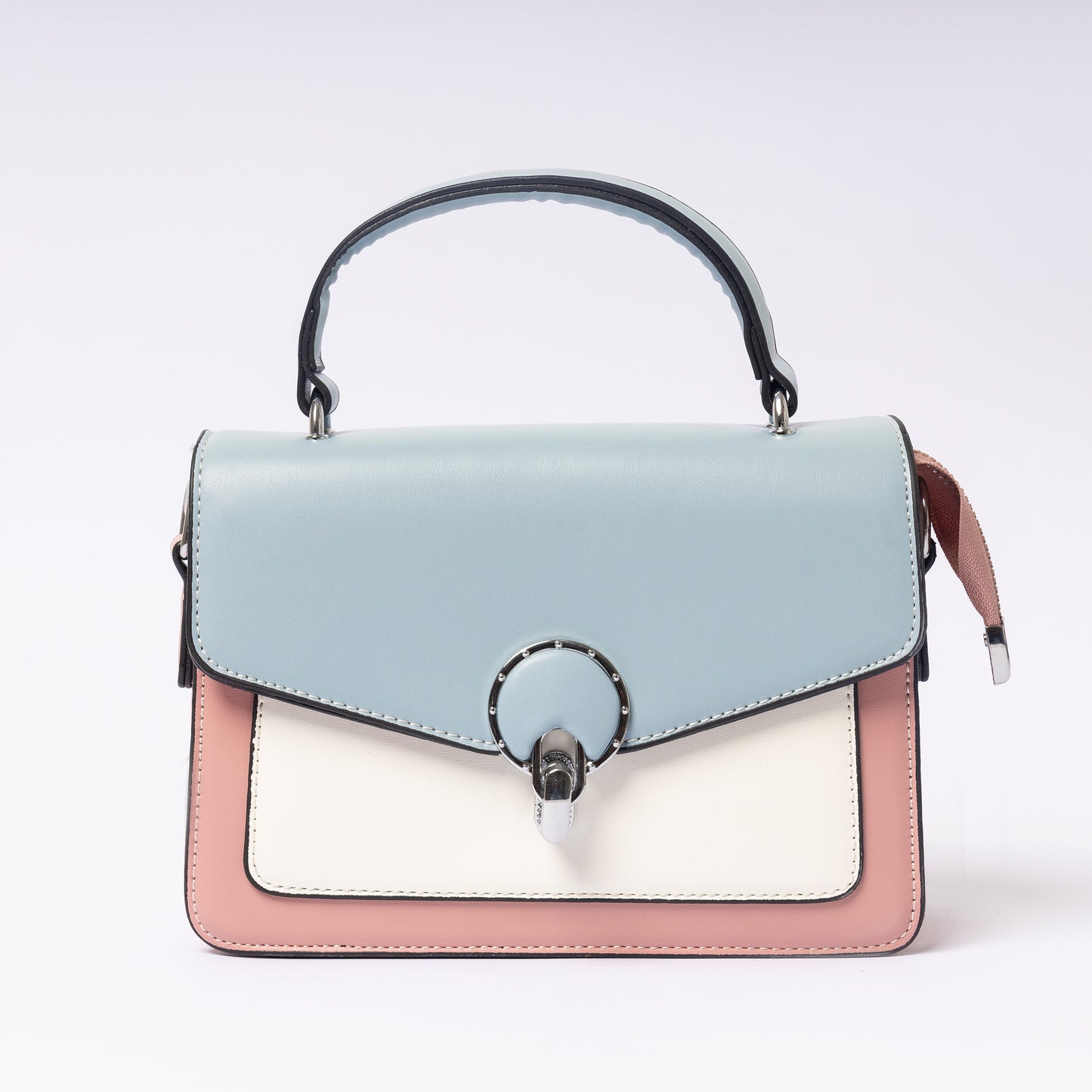 "Sièna Celeste Blush luxury pink vegan leather handbag | LUMINA"
