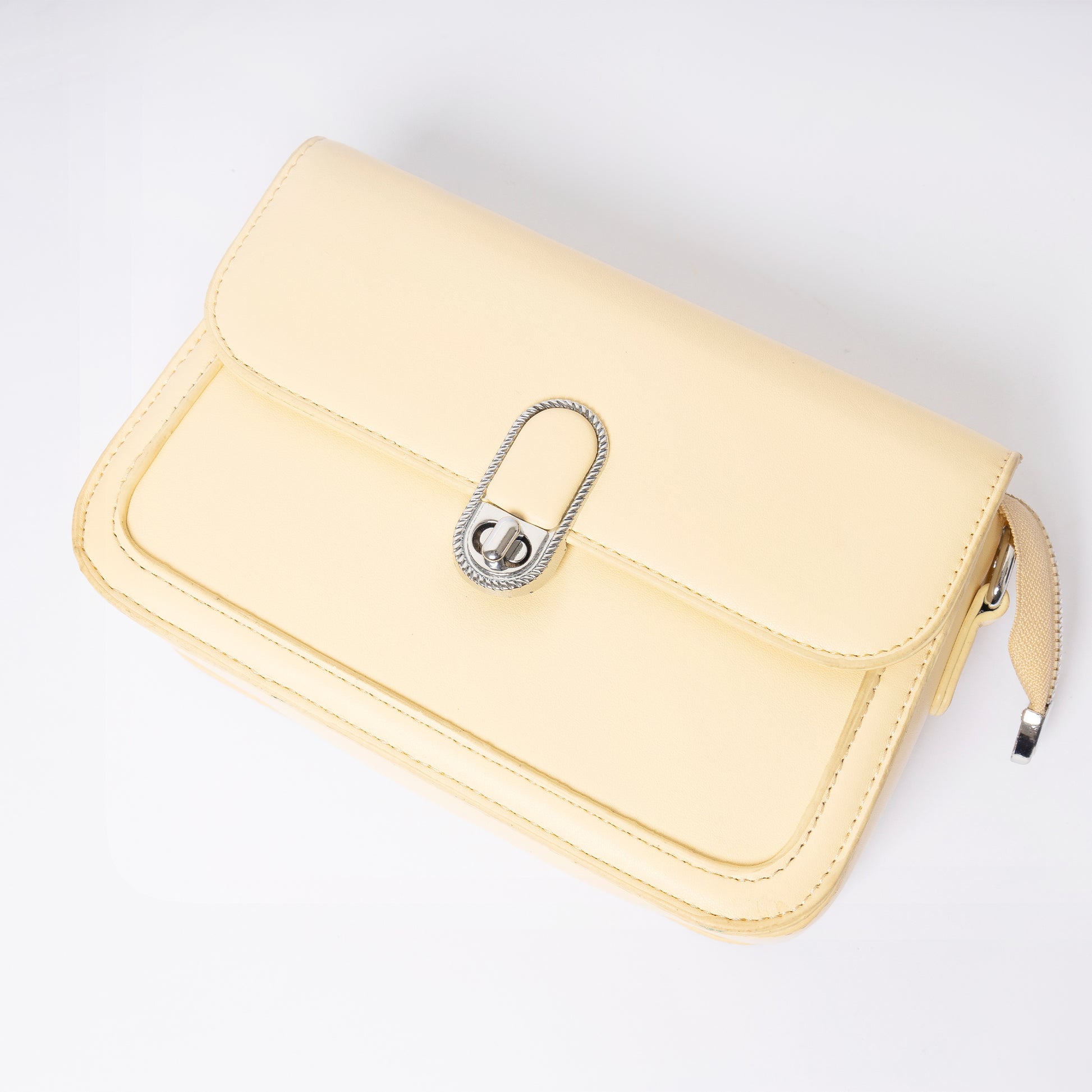 "Amélie Butter Cream side profile and elegant silhouette"
