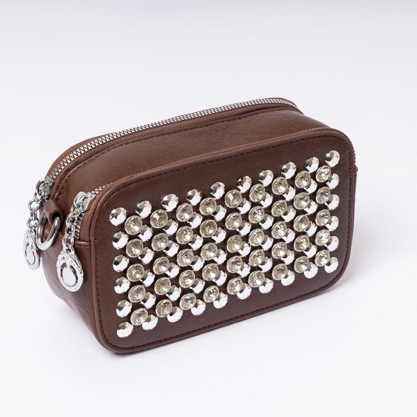 "Auróra Crystal Mocha Glint crystal detail and sparkle close-up"
