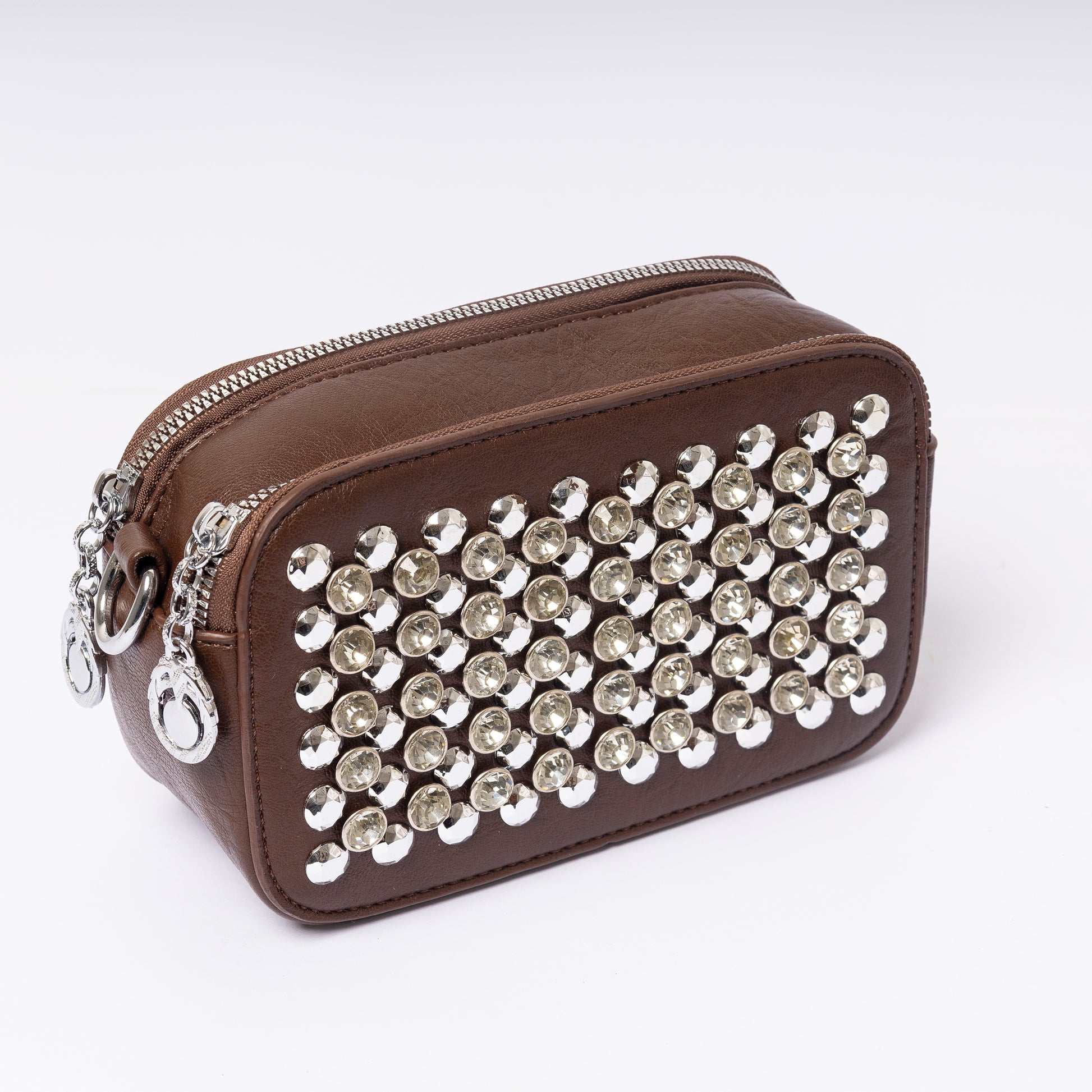 "Auróra Crystal Mocha Glint crystal detail and sparkle close-up"
