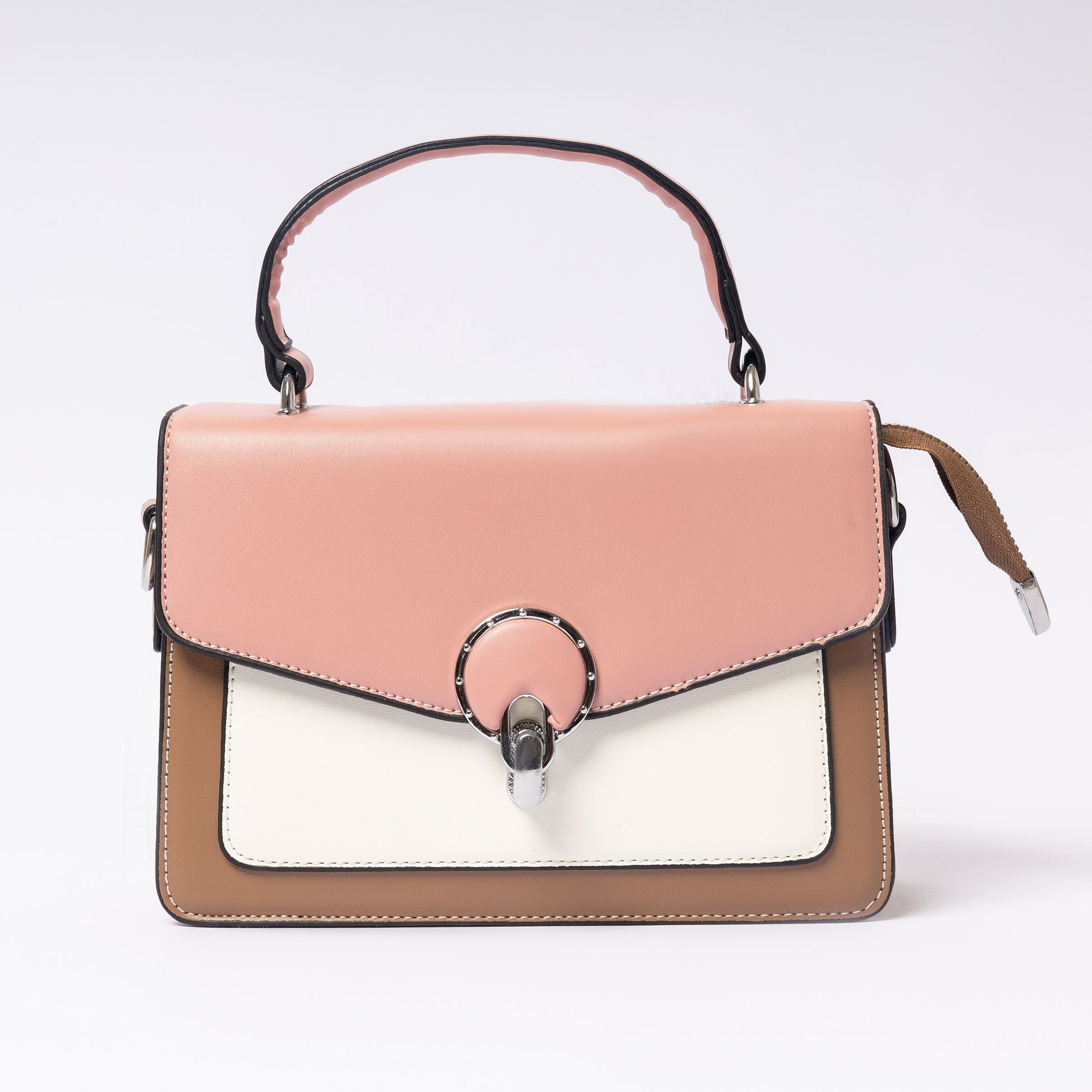  "Sièna Rose Tan luxury rose beige vegan leather handbag | LUMINA"
