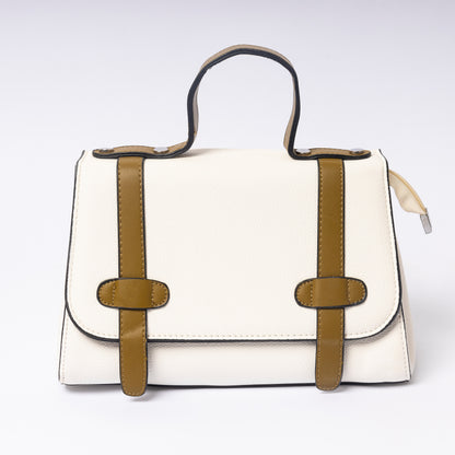  "Arletté Ivory Olive luxury olive green vegan leather handbag | LUMINA"
