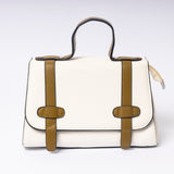  "Arletté Ivory Olive luxury olive green vegan leather handbag | LUMINA"
