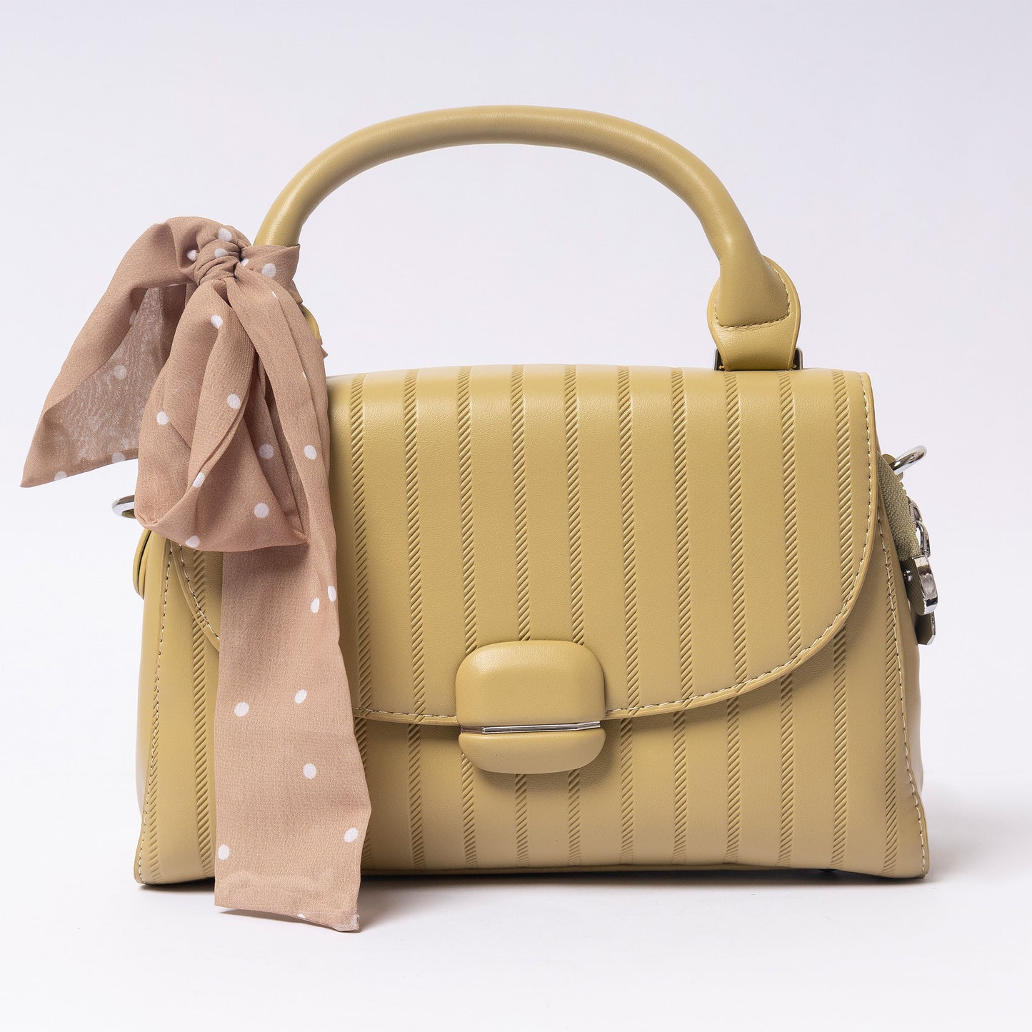 "Celína Sage Green luxury green vegan leather handbag | LUMINA"
