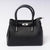  "Calára Noir Luxe luxury black vegan leather handbag | LUMINA"
