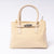 "Calára Ivory Grace luxury cream vegan leather handbag | LUMINA"
