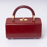 "Elùra Bordeaux Rouge luxury burgundy vegan leather handbag | LUMINA"
