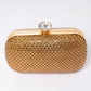Rhinestone evening clutch with chain strap LUMINA luxury wedding bag


