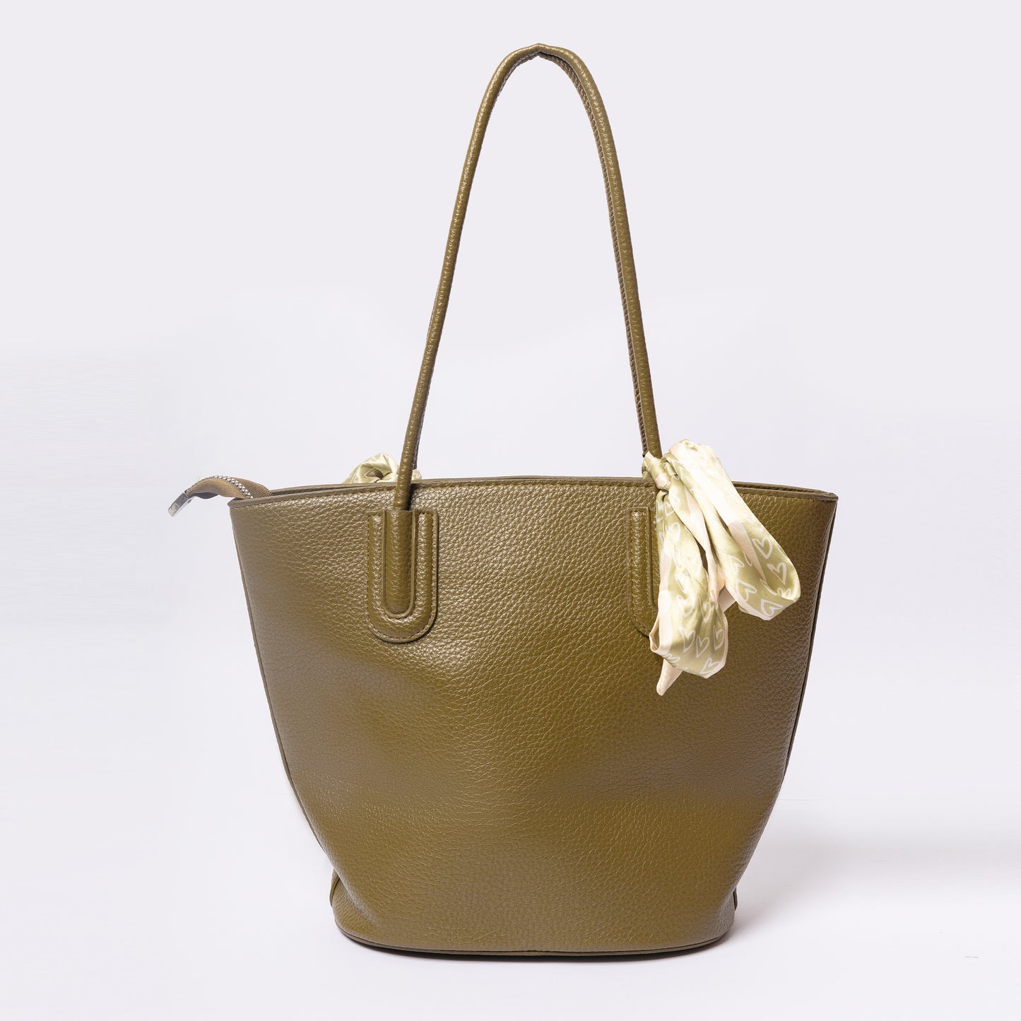 "Seréne Luxe Olive Grace luxury olive green vegan leather handbag | LUMINA"
