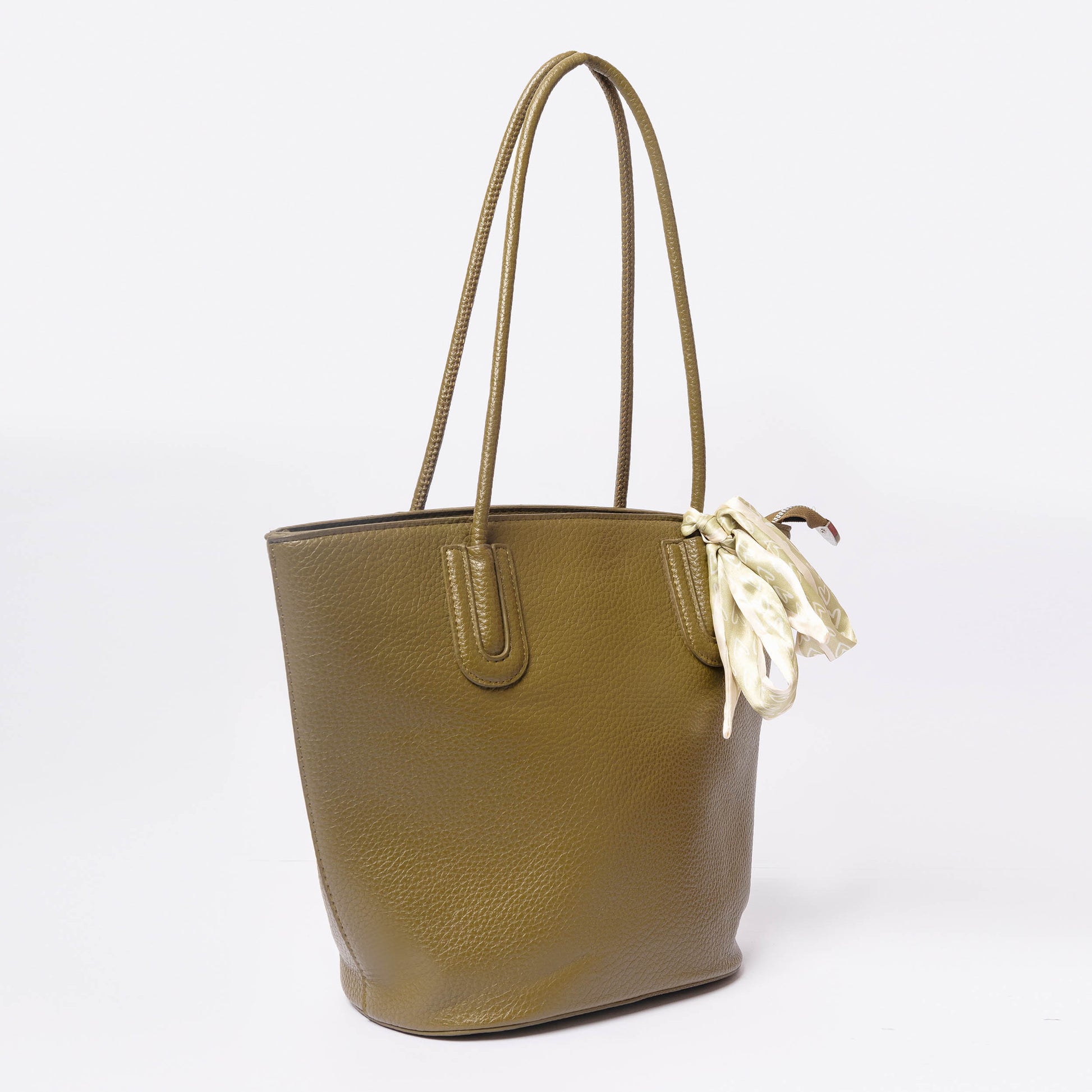"Seréne Luxe Olive Grace adjustable strap and hardware detail"
