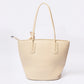 Seréne Luxe ivory tote with scarf accent detail LUMINA everyday handbag

